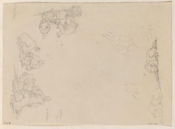 George Chinnery, Sketches of grouped figures and a dog