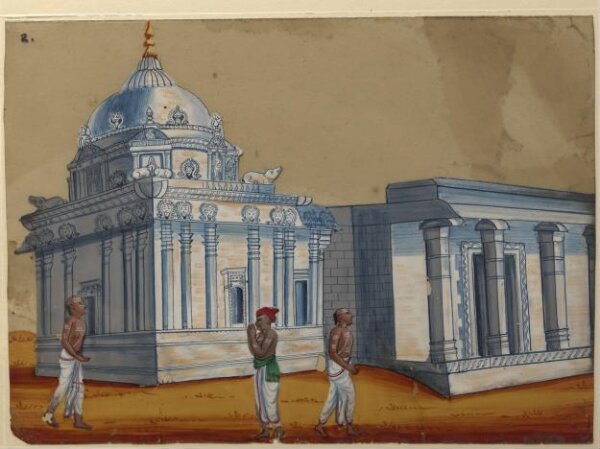 Unknown, One of sixteen paintings of unidentified South Indian temples.
