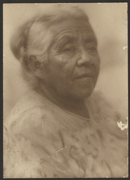 Louis Fleckenstein, [Portrait of a Woman with Patterned Blouse]