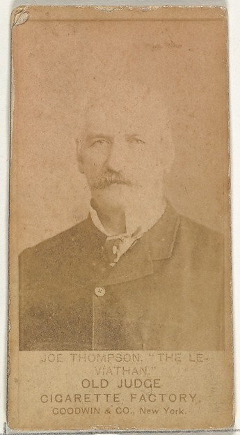 Goodwin & Company, Joe Thompson, "The Leviathan", from the Celebrities and Prizefighters series (N174) for Old Judge Cigarettes