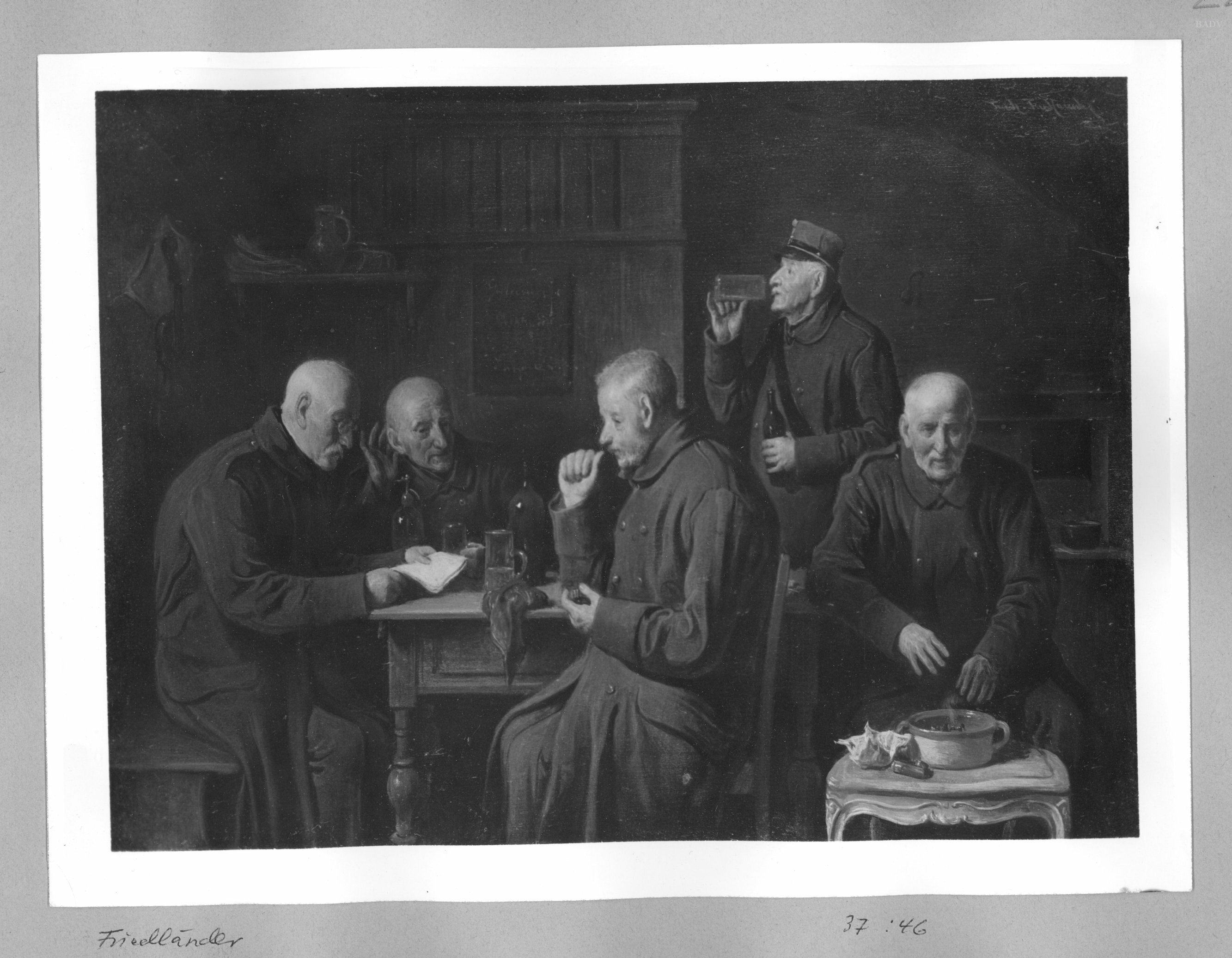 Friedrich Friedländer, old soldiers in an inn