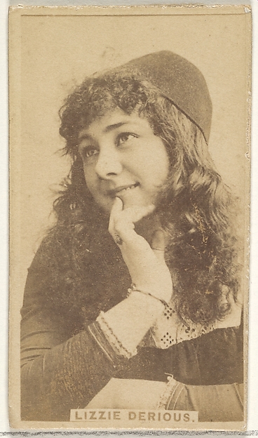 Allen & Ginter, Lizzie Derious, from the Actors and Actresses series (N45, Type 1) for Virginia Brights Cigarettes