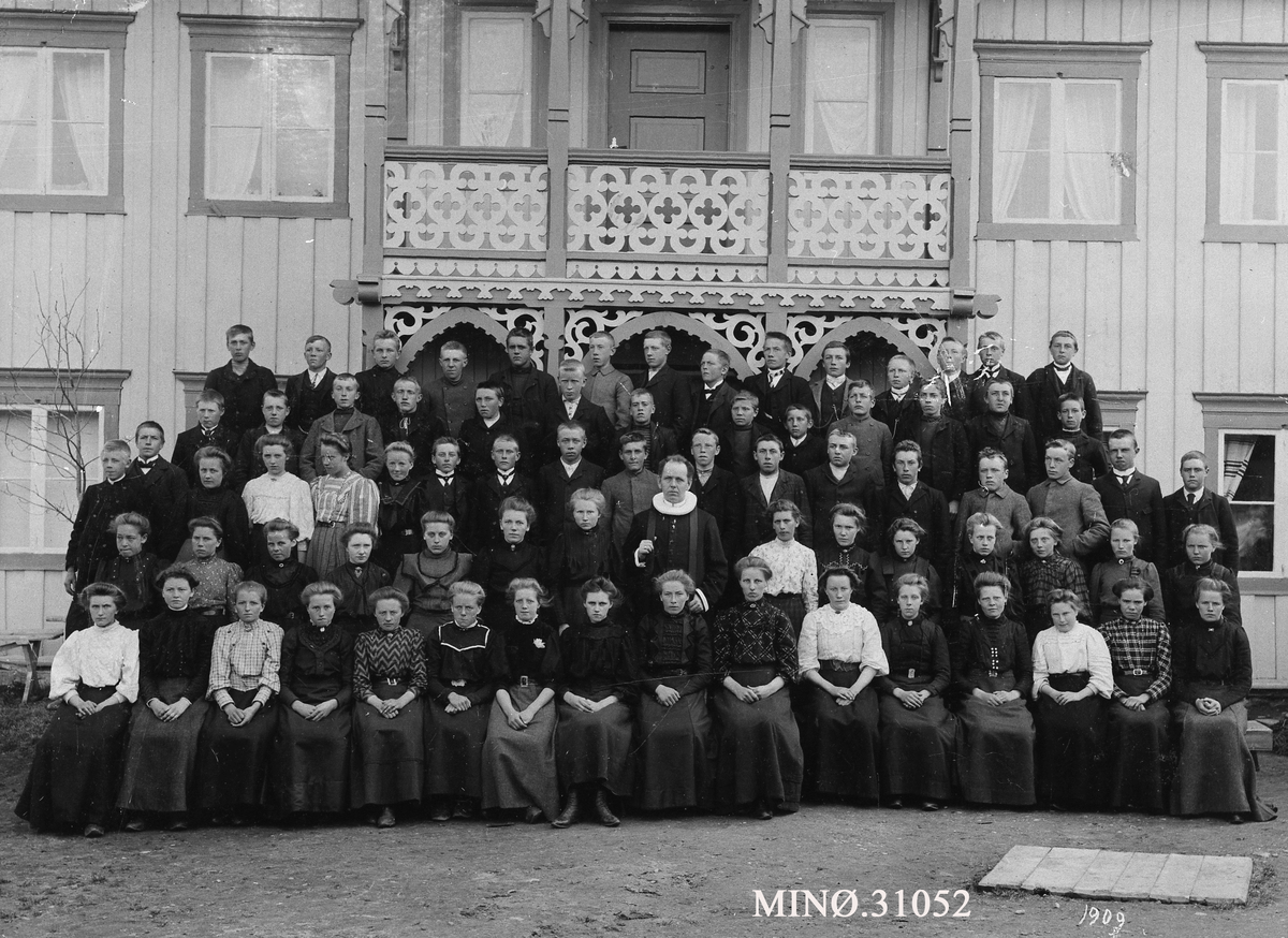 Ukjent, Gruppebilde. Konfirmanter Tolga 1909