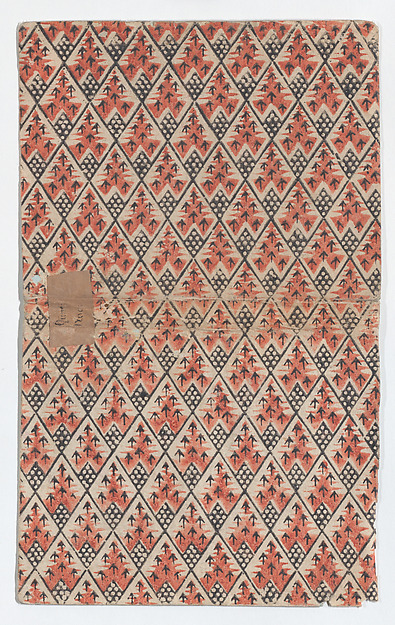 Anonymous, Book cover with overall diamond pattern with arrows