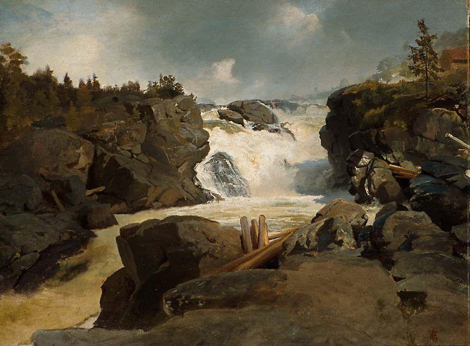 Hans Gude, The Labro Falls