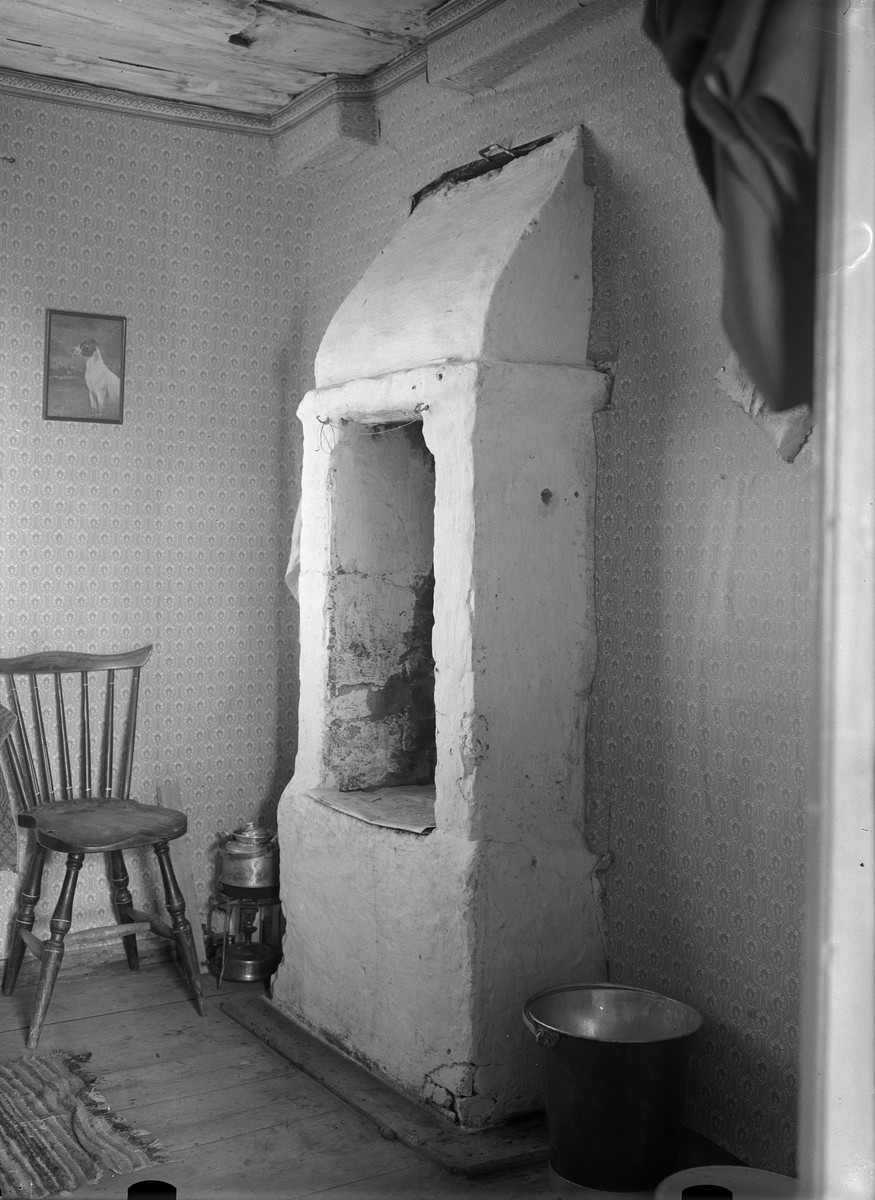 Paul Sandberg, Fireplace in the preschool chamber, Oppgården, Berga, Denmark parish, Uppland, probably 1920s