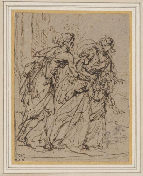Unknown, Abraham driving out Hagar and Ishmael (Genesis 21: 14)