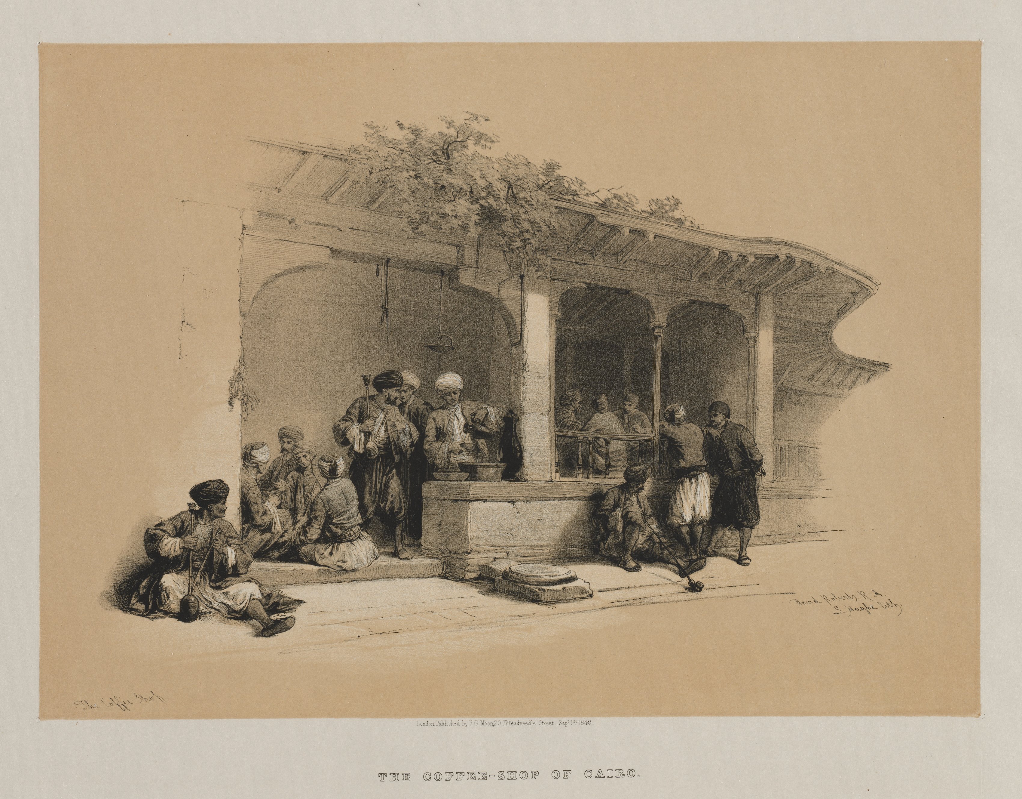 Louis Haghe, Egypt and Nubia, Volume III: The Coffee Shop