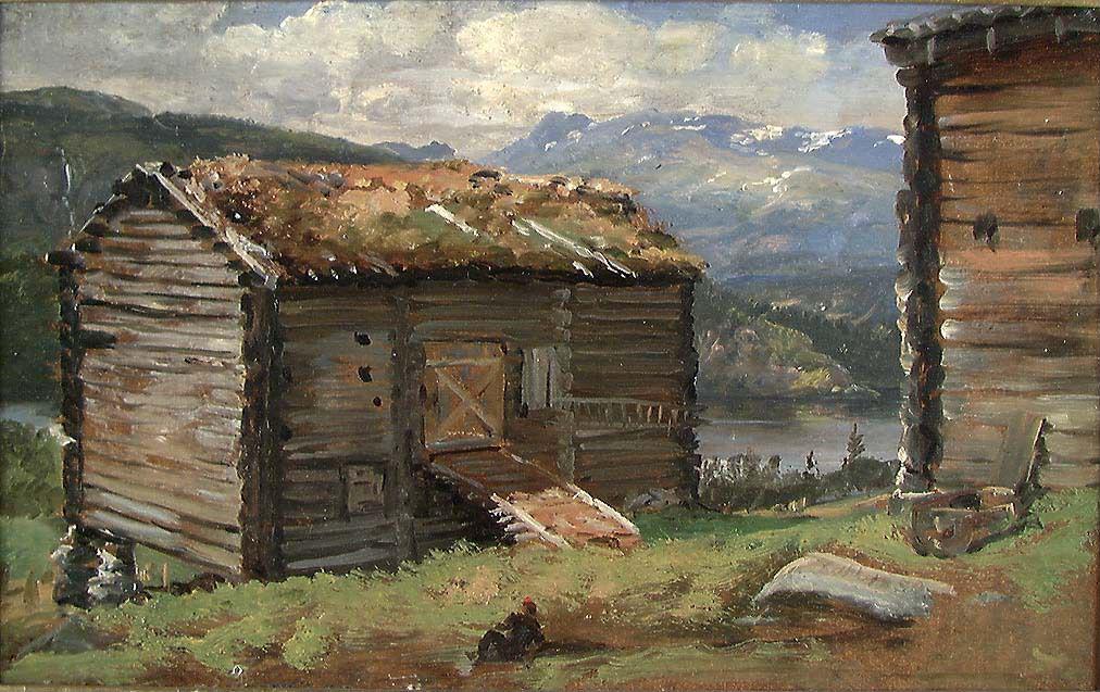Johan Christian Dahl, Farm Buildings at Hjelle in Valdres