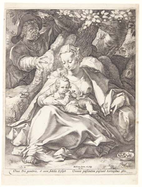 Hendrick Goltzius, Hvilen på flugten til Ægypten under et kirsebærtræ