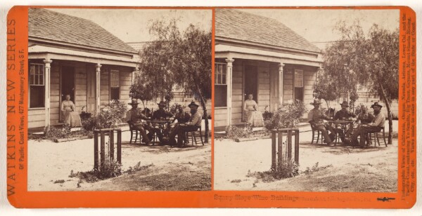 Carleton Watkins, Sunny Slope Wine Buildings, San Gabriel, Los Angeles Co., Cal.