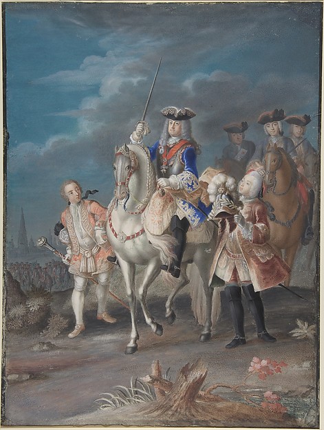 Anonymous, French, 18th century, Portrait of the consort of Maria Theresa, queen of Hungary and Bohemia, on horseback