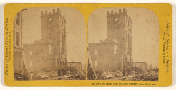 John P. Soule, Trinity Church and Summer Street, from Washington Street. [Boston, Mass.]