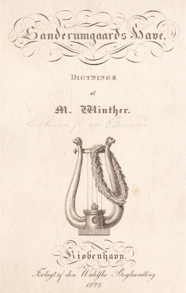 J.F. Clemens, Sanderumgaards Have. Digtninge af M. Winther