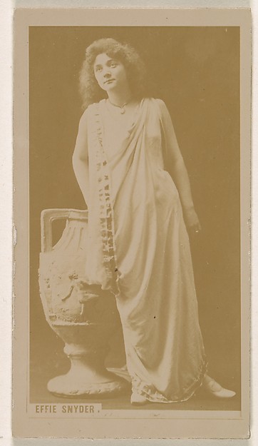 Kinney Brothers Tobacco Company, Effie Snyder, from the Actresses series (N245) issued by Kinney Brothers to promote Sweet Caporal Cigarettes