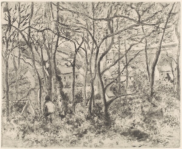 Camille Pissarro, Wooded Landscape at L'Hermitage, Pontoise