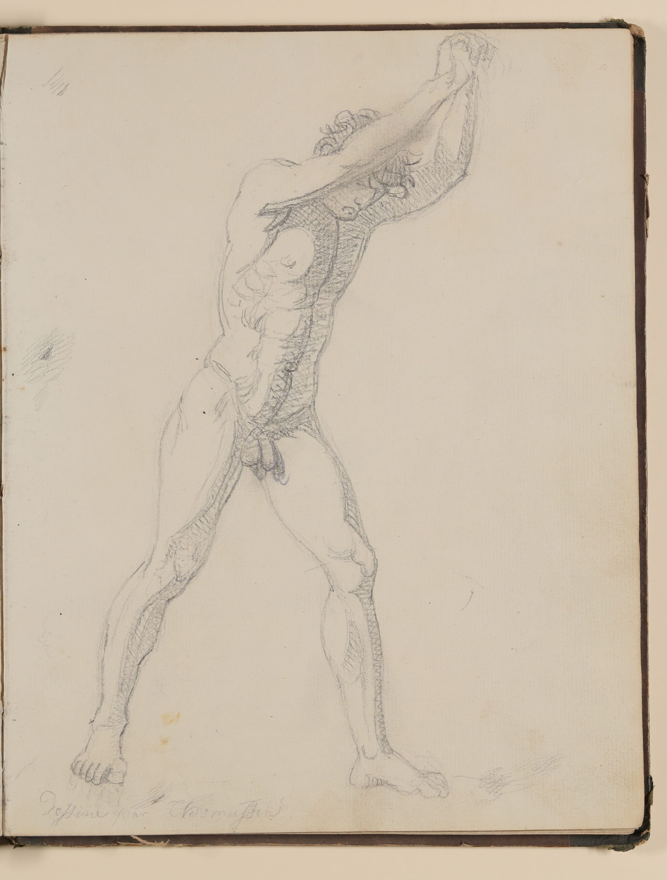 Louis Thomassin, Männlicher Akt [aus einem Skizzenbuch von unbekannter Hand, evtl. des Louis Thomassin]