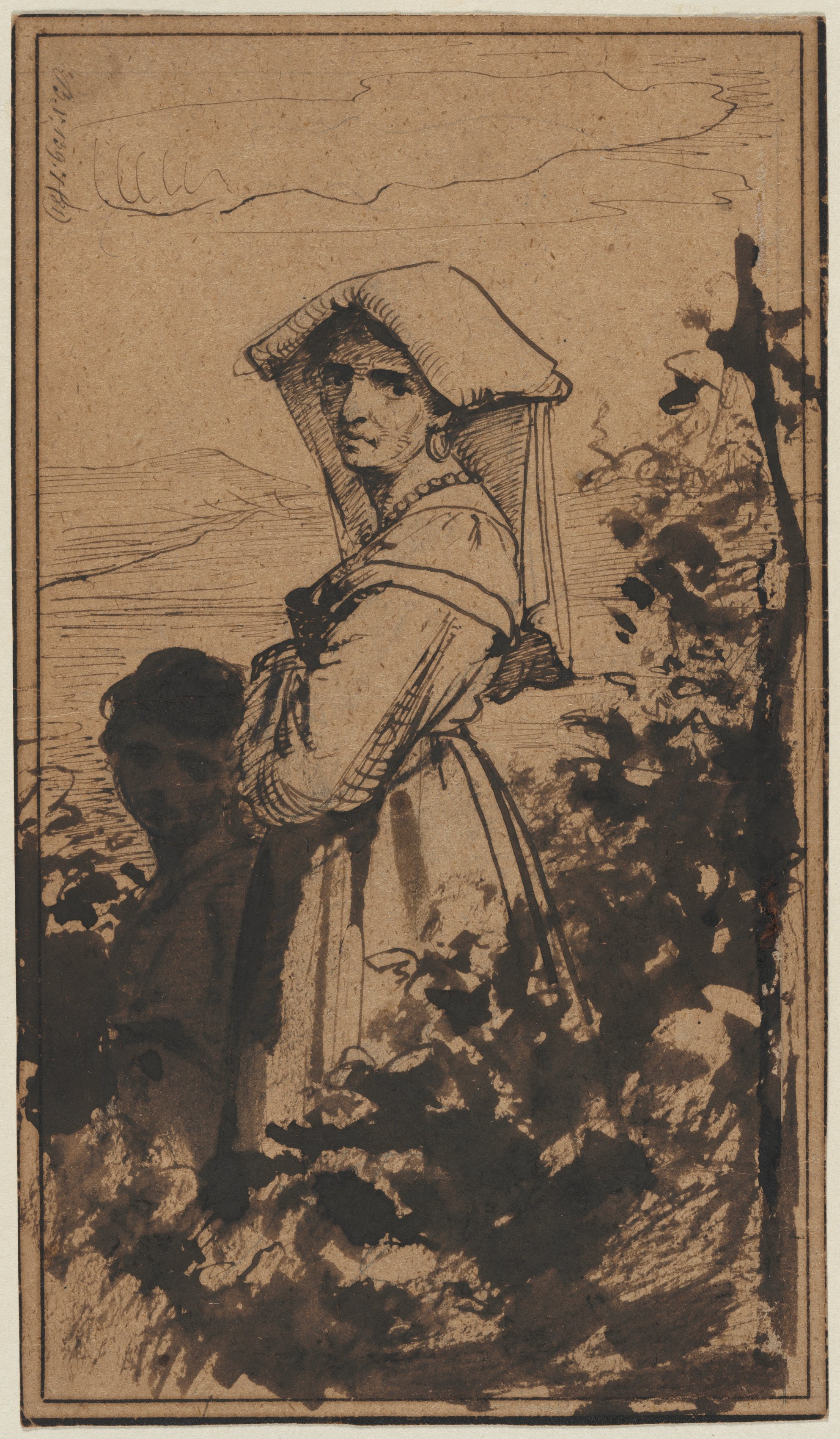 Carl Bloch, Standing Woman and Child
