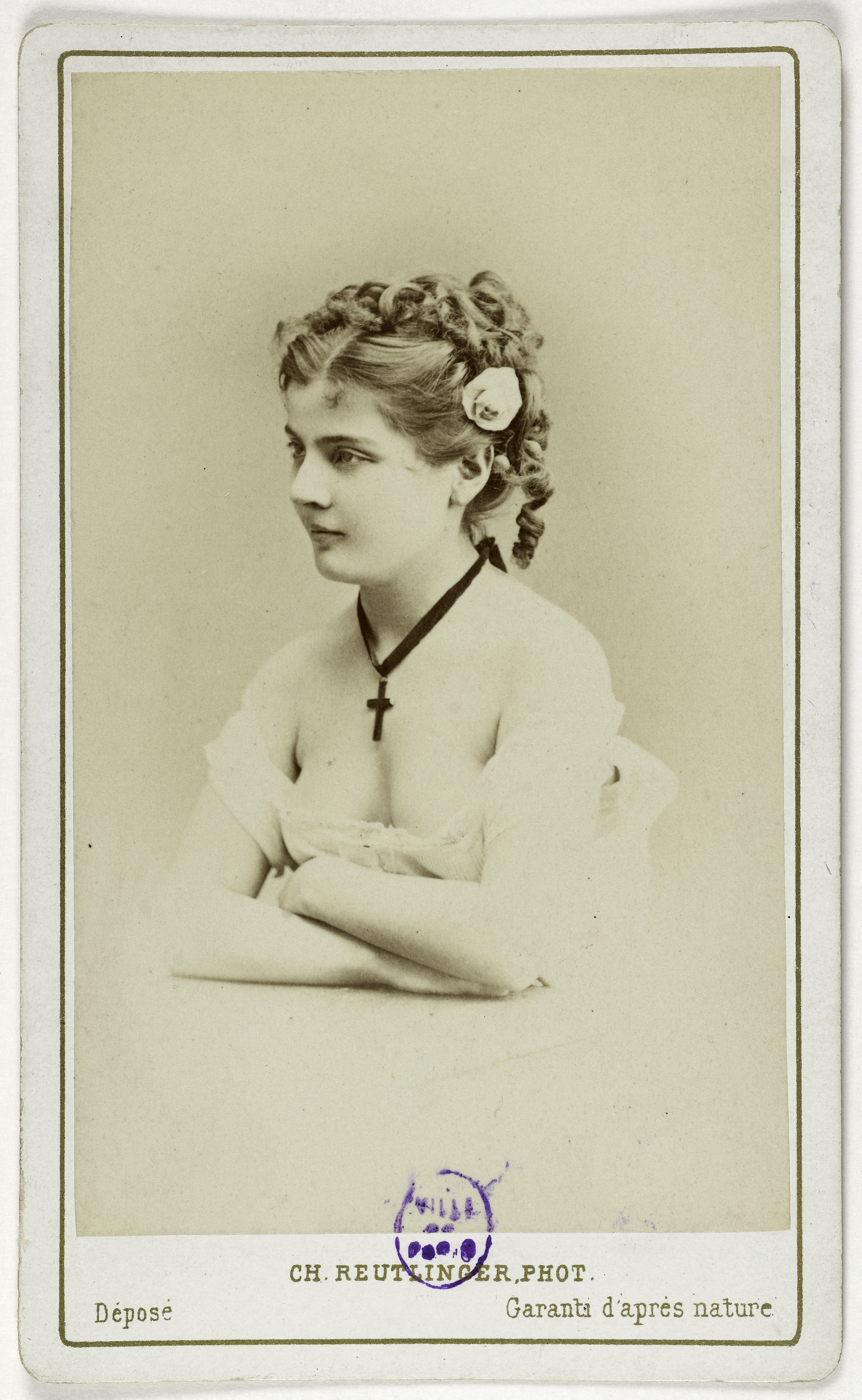 Charles Reutlinger, Portrait de Mlle Lafleur ou Floral, (actrice)