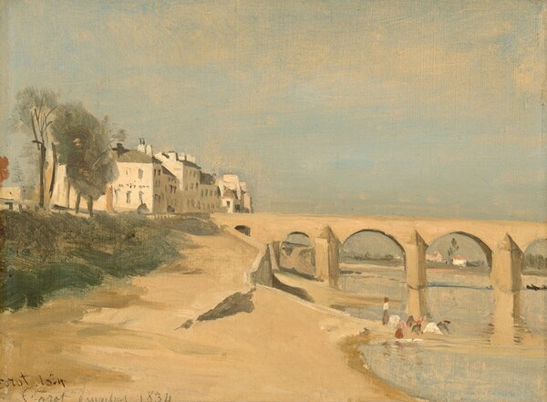 Jean-Baptiste-Camille Corot, Bridge on the Saône River at Mâcon