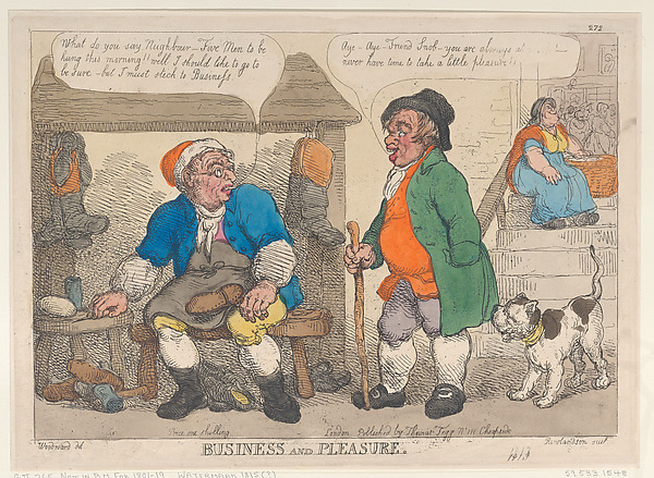 Thomas Rowlandson, Business and Pleasure