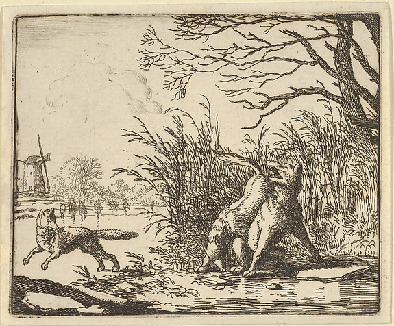 Allart van Everdingen, The Wolf Accuses Renard Once Again from Hendrick van Alcmar's Renard The Fox