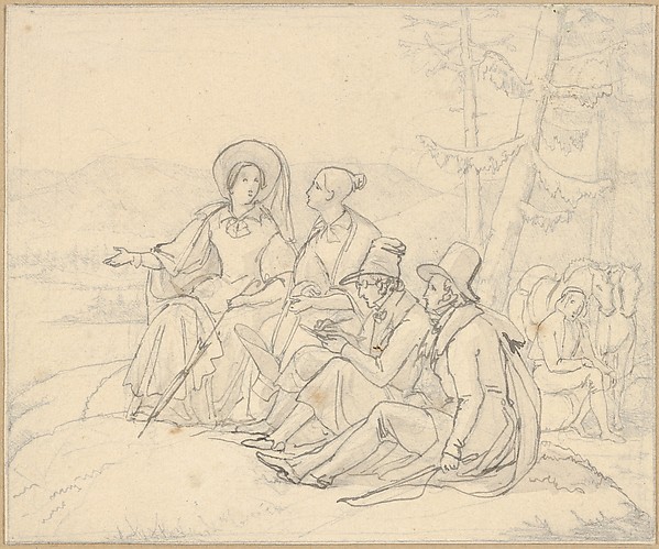Martinus Rørbye, Men and Women Enjoying a View