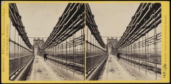 Francis Bedford, Bangor - View on Suspension Bridge