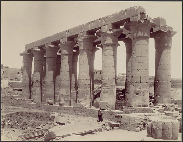 Antonio Beato, Luxor, vue du temple cote ouest