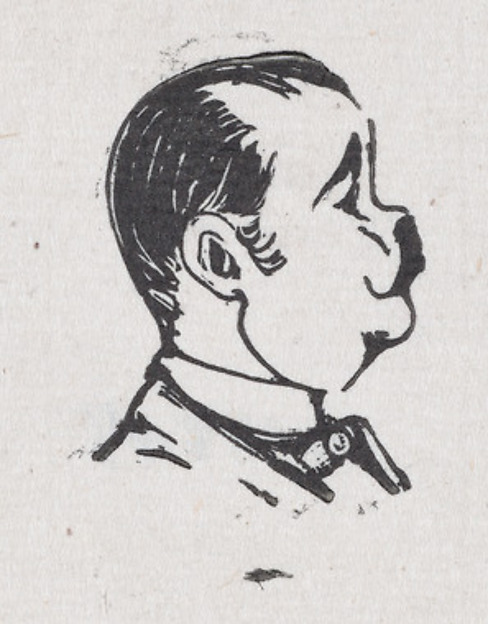 José Guadalupe Posada, A profile of a man looking to the right with a dark mustache
