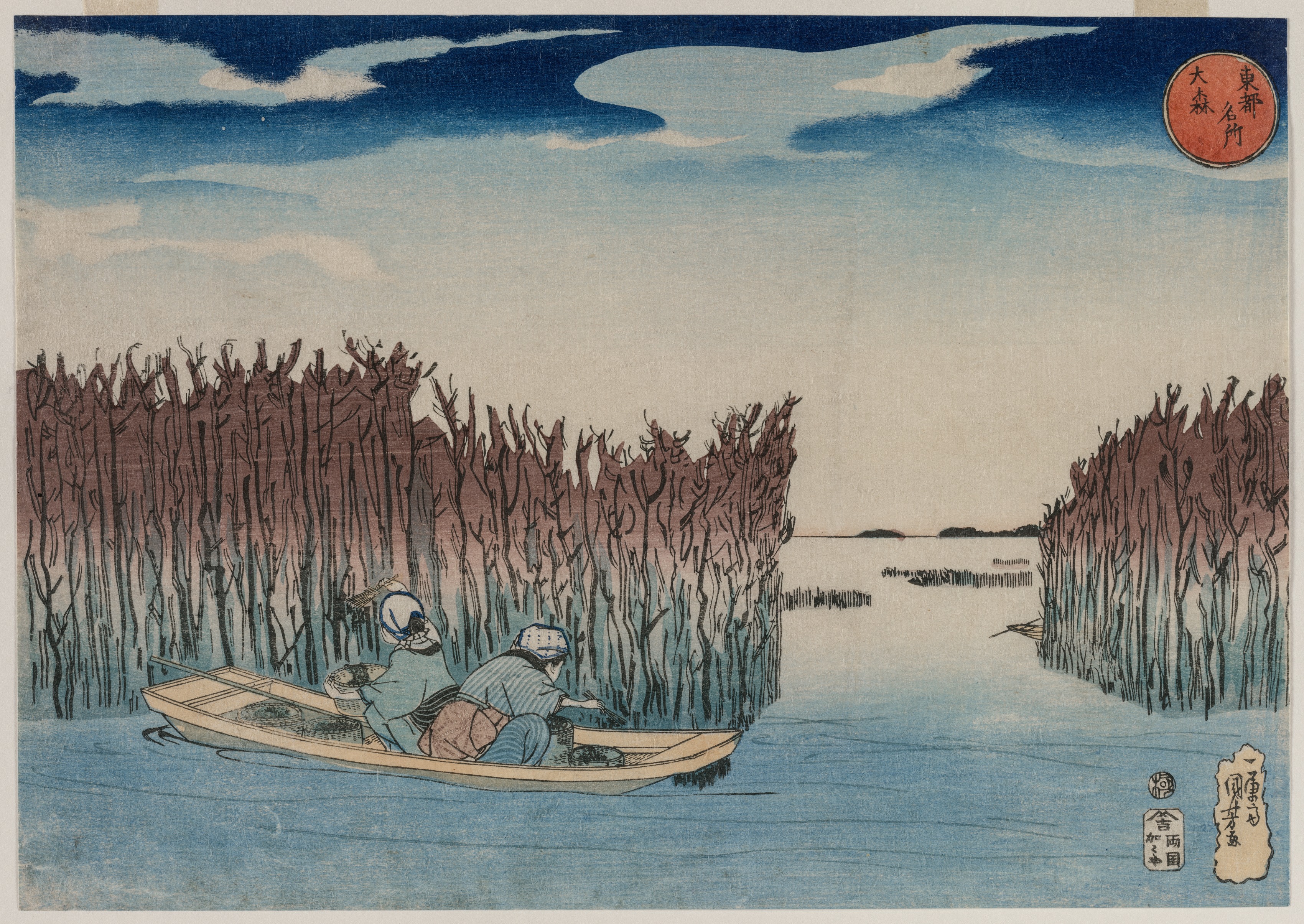Utagawa Kuniyoshi, Ōmori, from the series Famous Places in the Eastern Capital