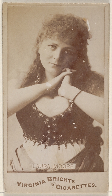 Allen & Ginter, Laura Moore, from the Actors and Actresses series (N45, Type 1) for Virginia Brights Cigarettes
