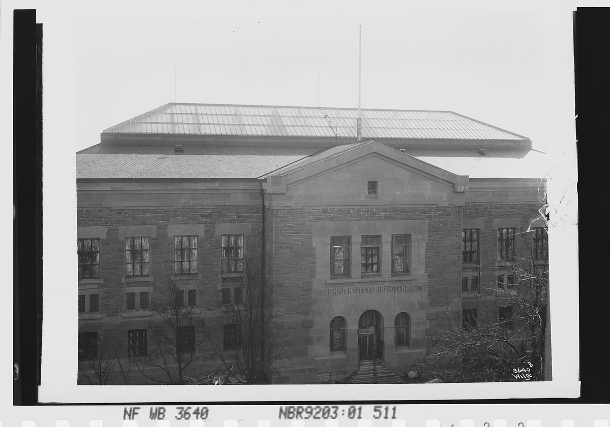 Anders Beer Wilse, Prot: Universitets Bibliotekets Glastag
