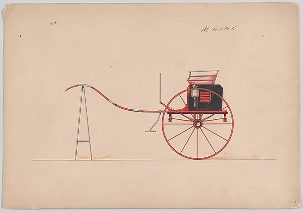 Brewster & Co., Design for Dog Cart or 2 Wheeler, no. 4145