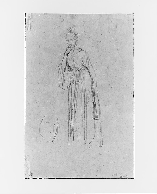 James McNeill Whistler, Woman with a Fan; Sketch of a Head