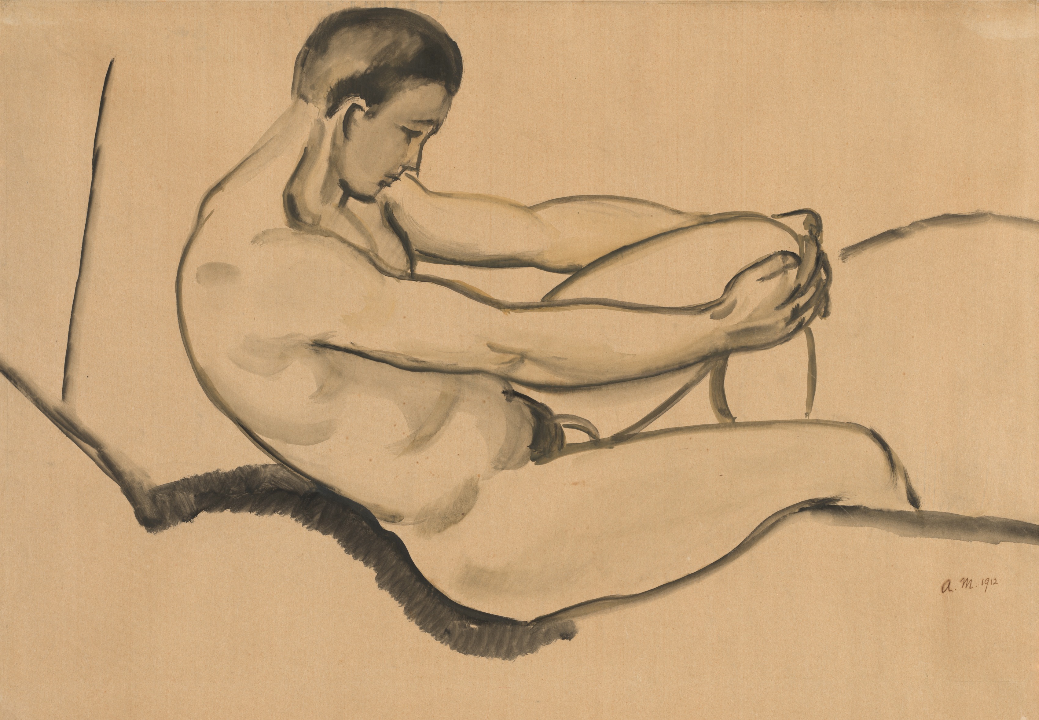 August Macke, Male Nude