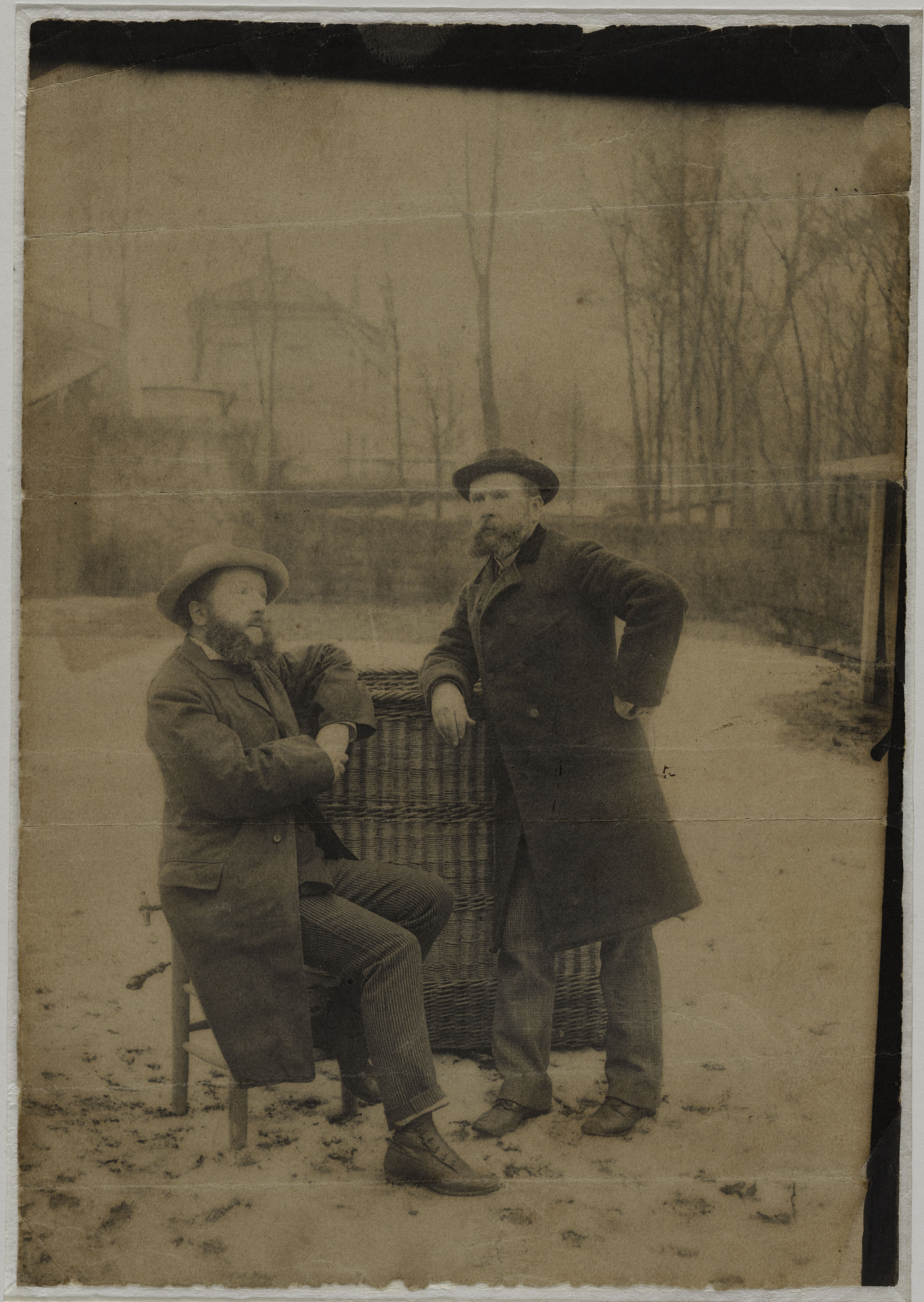 Anonyme, Portrait des frères Gaston Tissandier (1843-1899) et Albert Tissandier (1839-1906), aéronautes.