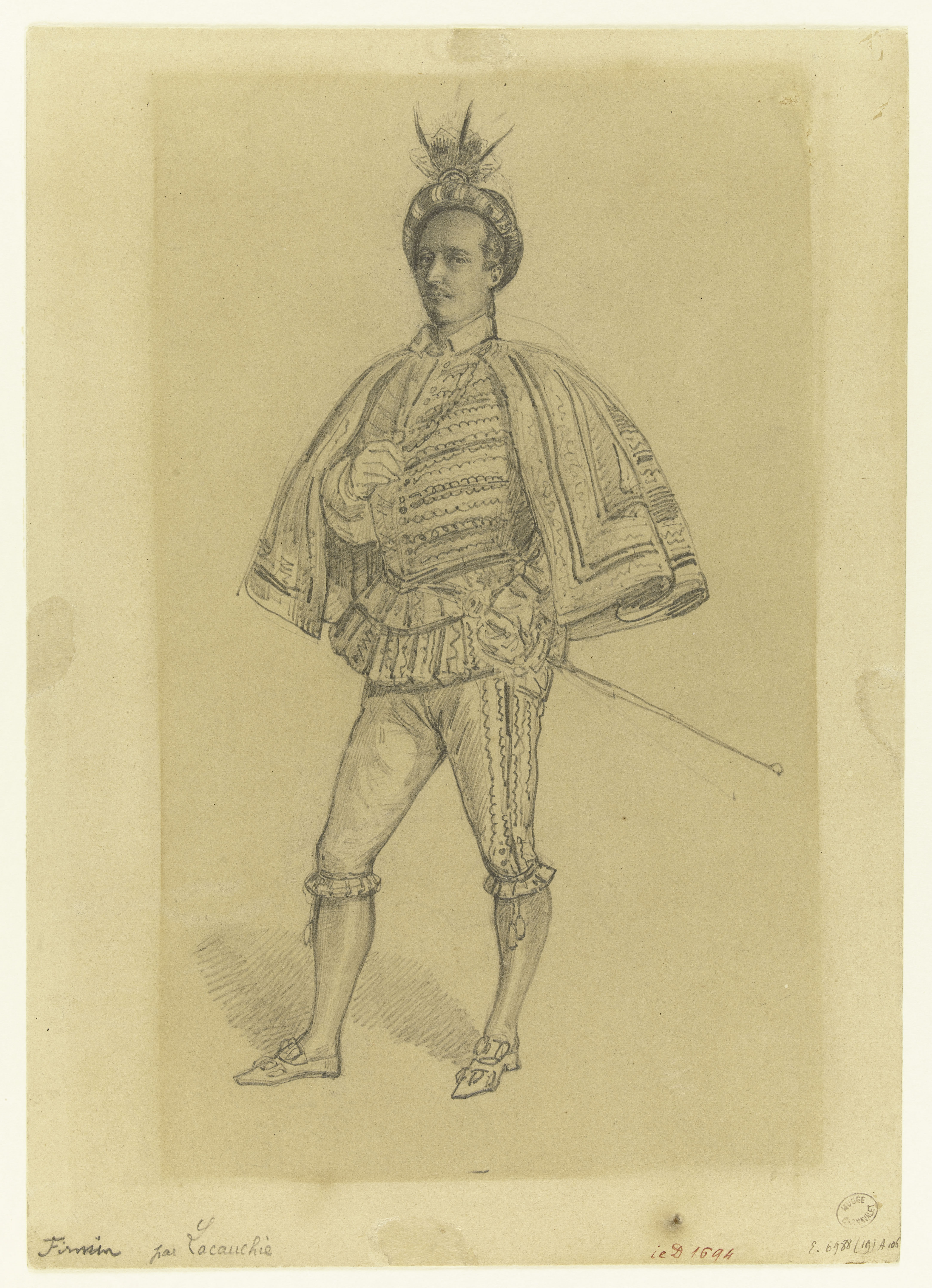 Alexandre Lacauchie, Portrait de J.-B. François Becquerelle dit Firmain de la Comédie Française