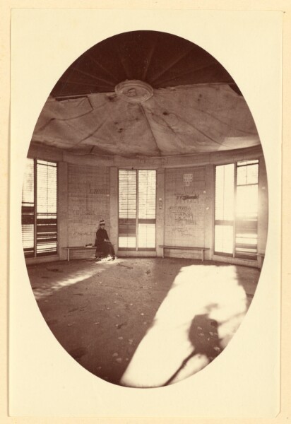 Carleton Watkins, Interior of Pavilion, Built on Stump of a Tree, Mammoth Tree Grove, Calaveras Co., Cal.
