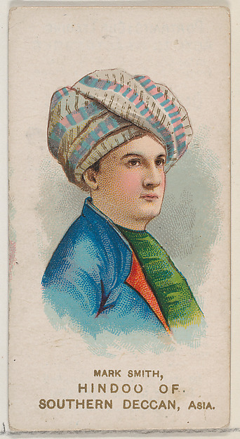 W. Duke, Sons & Co., Mark Smith as Hindoo of Southern Deccan, Asia, from the set Actors and Actresses, Second Series (N71) for Duke brand cigarettes