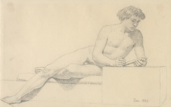 C.W. Eckersberg, Liggende mandlig model.