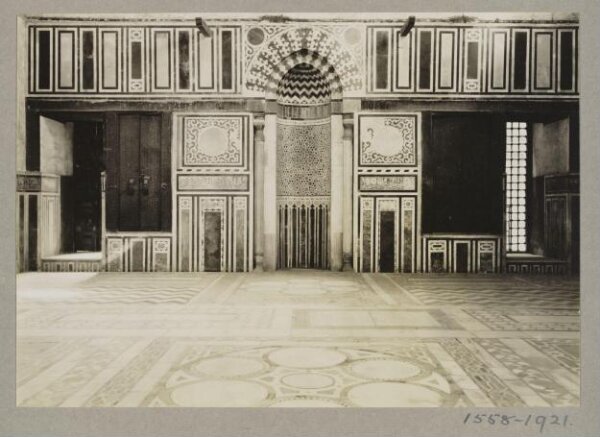 K.A.C. Creswell, Interior façade with mihrab in the mausoleum of Mamluk Sultan Qansuh al-Ghawri, Cairo