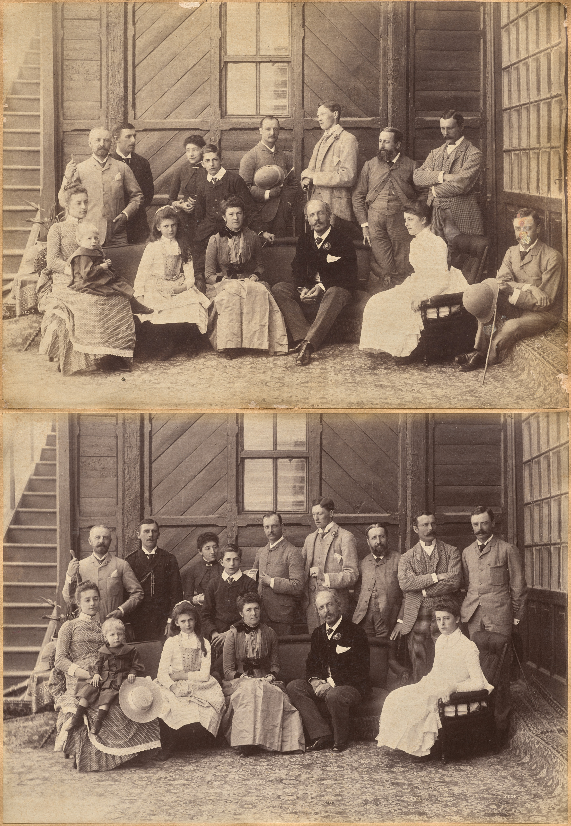 Raja Deen Dayal, Shimla 17th May 1887: Viceregal party. Lord William Beresford, Military Secretary, Captain Leonard Gordon A.D.C., Mademoiselle Clerc, The Honorable Basit Blackwood, Major F.R. Hamilton A.D.C., Mr. Oglivie Grant, Sir Donald Mackenzie Wallace K.C.E., Private Secretary, Dr. J. Findlay, Mrs. F.R. Hamil…