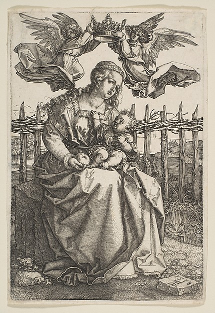 Albrecht Dürer, Virgin and Child Crowned by Two Angels