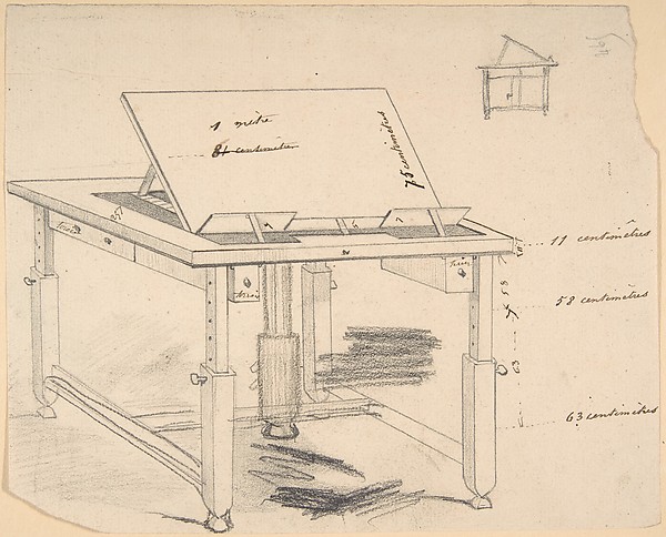 Félicien Rops, Project for a work table