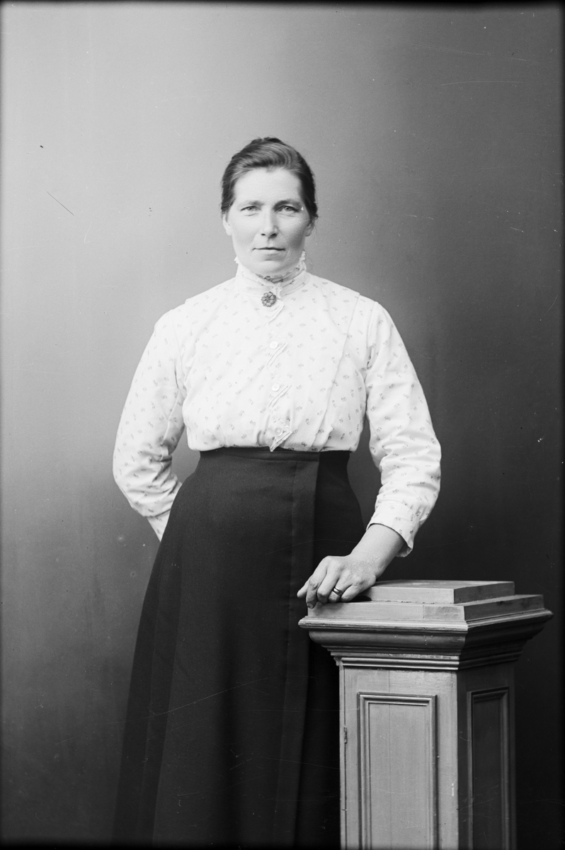 Skötsner-Edhlund, Ateljéporträtt - kvinna, Östhammar, Uppland
