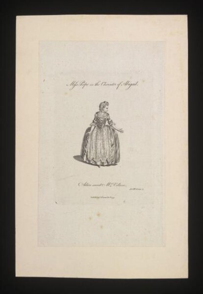 Unknown, Miss Pope in the Character of Abigail