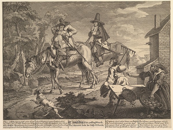 William Hogarth, Sr. Hudibras, His Passing Worth, The Manner How He Sally'd Forth": Twelve Large Illustrations for Samuel Butler's Hudibras, Plate 2