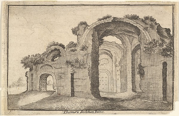 Wenceslaus Hollar, Baths of Diocletian, Rome, from "Roman Ruins"