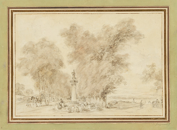 Jean Honoré Fragonard, Landscape with Road and Monument